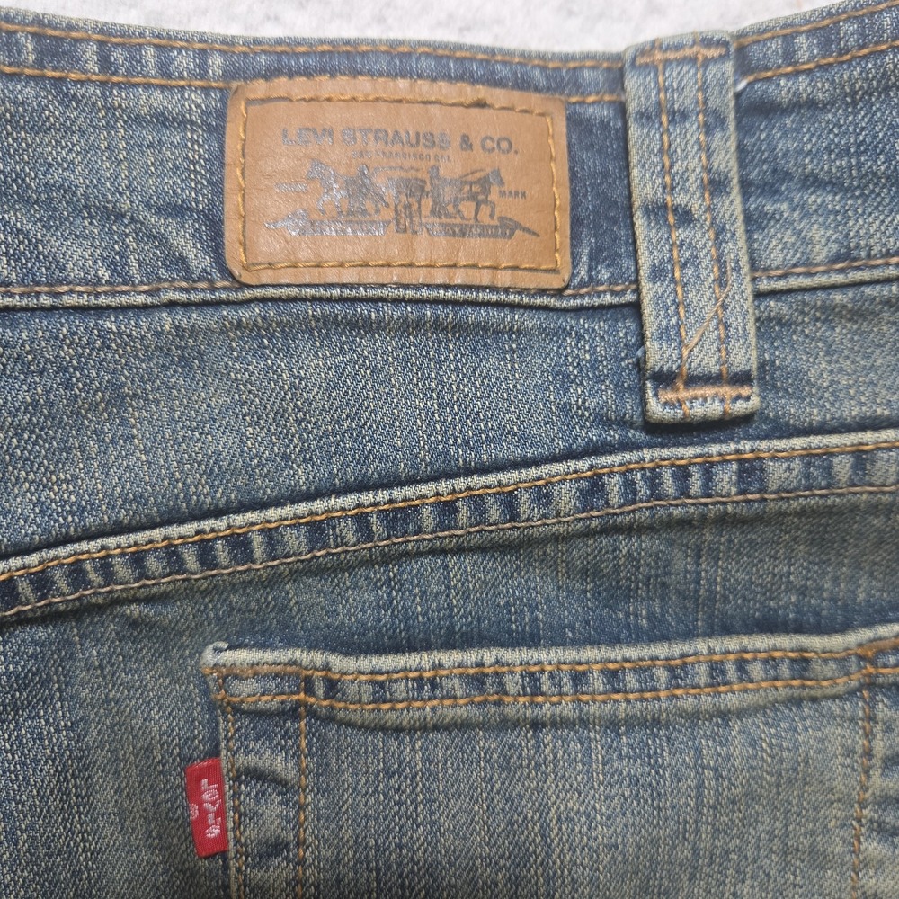 Y2k Levi's Denim Skirt Womens Size 12 Blue Long Mini Western - Picture 6 of 7